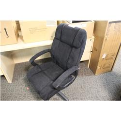 BLACK MICROFIBRE HIGH BACK EXECUTIVE CHAIR