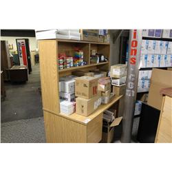 OAK 30X60 DESK WITH HUTCH