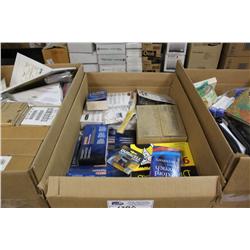 BOX OF MISC OFFICE SUPPLIES