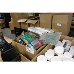 BOX OF MISC OFFICE SUPPLIES