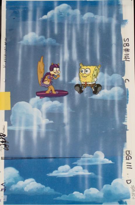 Fall Spongebob Background Background Spongebob Free Fall Animation Cel Original
