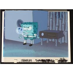 Blue Original Background SpongeBob Production Cel Art