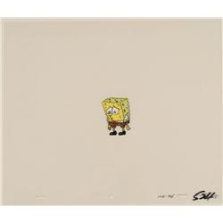 SpongeBob Original Production Art Looking Down Cel