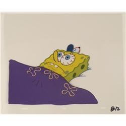 Production Art Cel SpongeBob Red Eyes Sleep Original