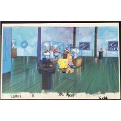 Original SpongeBob Cel Production Background Walk Star
