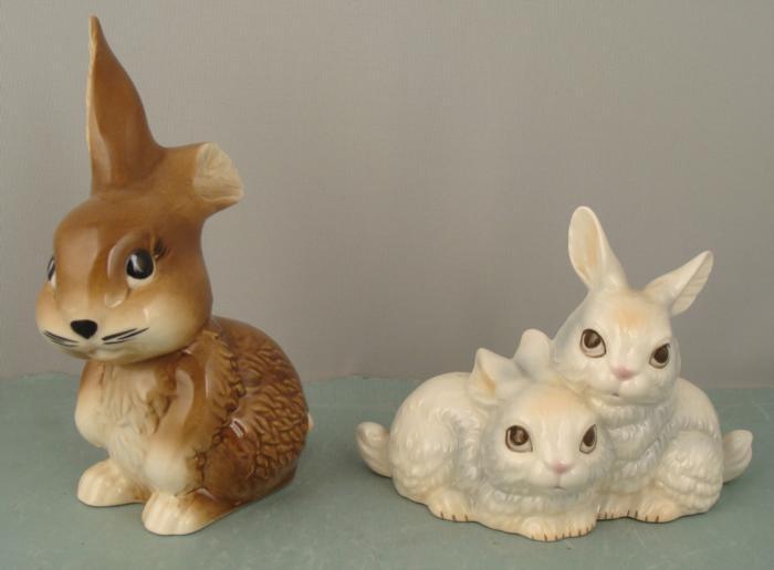 2 Goebel Hummel Rabbit Figurines Porcelain W Germany