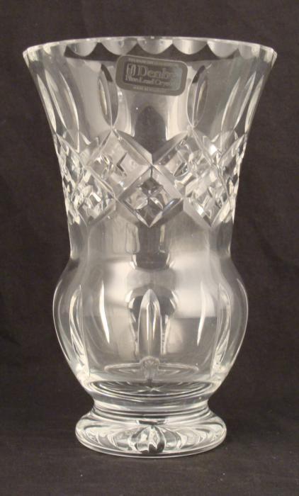 Denby Fine Lead Crystal Vintage Cut Glass Vase Hungary