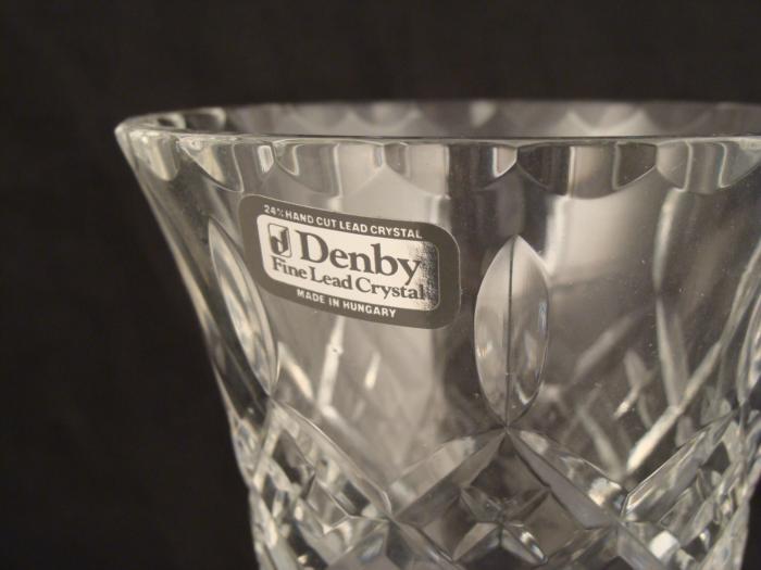 Denby Fine Lead Crystal Vintage Cut Glass Vase Hungary