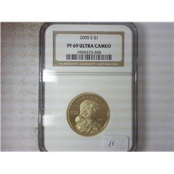 2005-S SACAGAWEA DOLLAR NGC PF69 ULTRA CAMEO