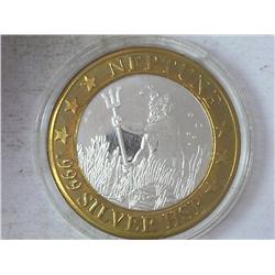 CASINO ROYALE CASINO $10 SILVER TOKEN (UNC)