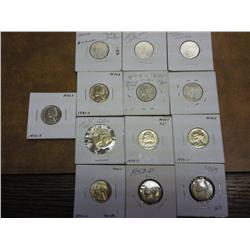 13 JEFFERSON NICKELS (UNC)