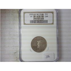 2000-S NH QUARTER NGC PF69 ULTRA CAMEO