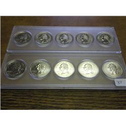 2-1999-D STATE QUARTER SETS (UNC) 10 COINS