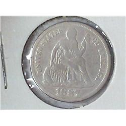 1887-S SEATED LIBERTY DIME