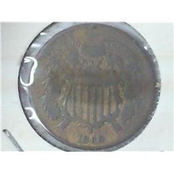 1869 TWO CENT PIECE