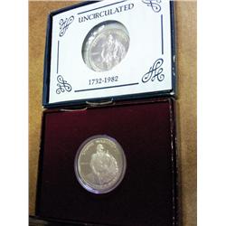 2-1982 WASHINGTON HALF DOLLARS (PF & UNC)