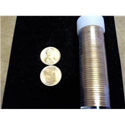 ROLL OF 50-1958-D LINCOLN CENTS (UNC)