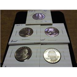 1968-S, 69-S, 70-S, 78-S & 81-S WASH QUARTERS (PF)