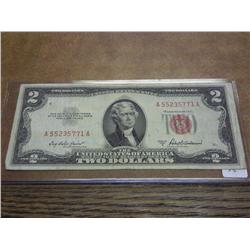 1953-A US TWO DOLLAR NOTE (RED SEAL)