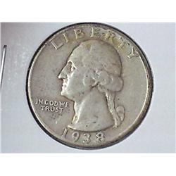 1938 WASHINGTON QUARTER (SILVER)