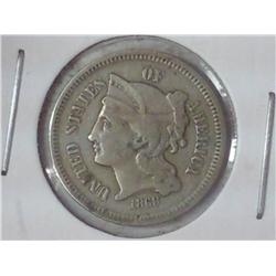 1868 THREE CENT PIECE (NICKEL)