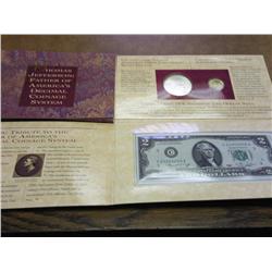 1993 THOMAS JEFFERSON COIN & CURRENCY SET