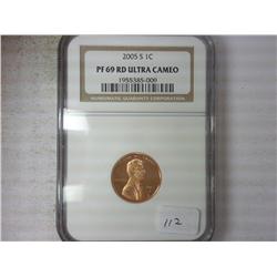 2005-S LINCOLN CENT NGC PF69 RD ULTRA CAMEO