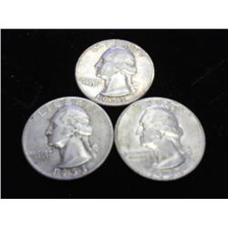1953-P/D/S WASHINGTON SILVER QUARTERS