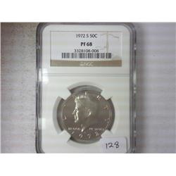 1972-S KENNEDY HALF DOLLAR NGC PF68