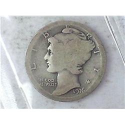 1916-D MERCURY DIME (KEY DATE)