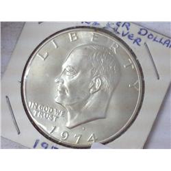 1974-S 40% SILVER IKE DOLLAR (UNC)