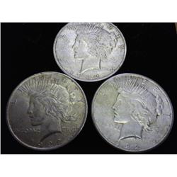 1922-P/D/S PEACE SILVER DOLLARS