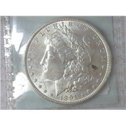 1891 MORGAN SILVER DOLLAR (UNC)