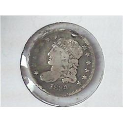 1834 BUST HALF DIME (RIM NICK)