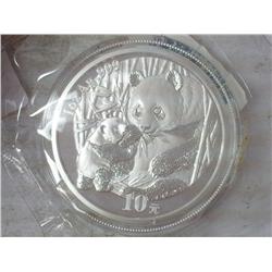 2005 CHINA 10 YUAN SILVER PANDA COIN (UNC)