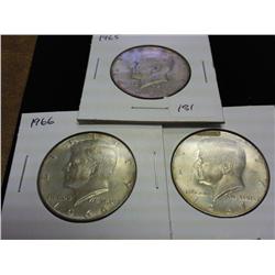 1965, 66 AND 67 $0% KENNEDY HALF DOLLARS