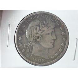 1908 BARBER HALF DOLLAR (FINE)