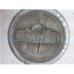 ERROR 1944-P JEFFERSON NICKEL LAMINATED PLANCHET