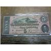 Image 1 : 1864 CONFEDEERATE STATES OF AMERICA $5 NOTE