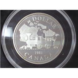 1981 CANADA RAILROAD (PROOF) .3750 OZ. ASW