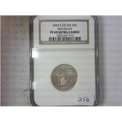 2004-S MICHIGAN QUARTER NGC PF69 ULTRA CAMEO