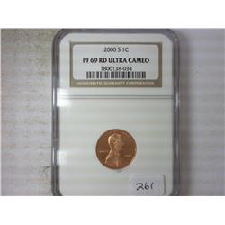 2000-S LINCOLN CENT NGC PF69RD ULTRA CAMEO