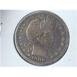 1906 BARBER QUARTER (VERY FINE)