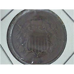 1868 TWO CENT PIECE (VERY FINE)