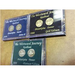 3 WESTWARD JOURNEY NICKEL SETS (UNC)