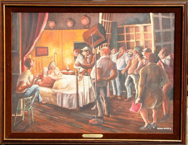 Ernie Barnes Closed Set Oil Painting