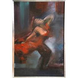 Bob Helata, Dancer, Oil Painting