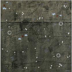 Erik Laffer, Metallic Mesa, Oil Painting