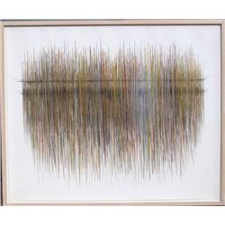Peter Lobello, Gold Vertical Number 16, Stabilo Sennelier