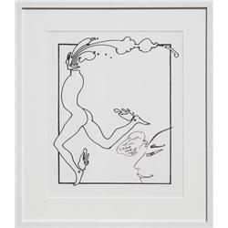Peter Max, Runner, Print with Marker Drawing